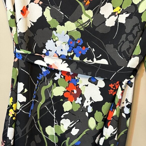 Banana Republic Off the Shoulder Floral Dress Black Women's Size S - Picture 13 of 15